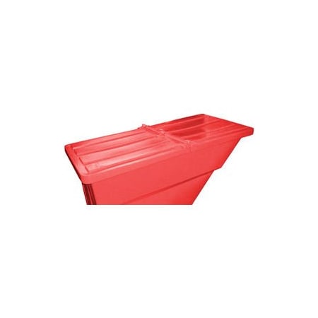 Bayhead Products Hinged Lid for 5/8 Cu. Yd., Plastic Self-Dumping Hopper, Red 5/8 LID RED